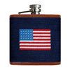 American Flag Needlepoint Flask