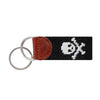 Black Jolly Roger Needlepoint Key Fob