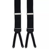 Solid Black Satin Suspenders