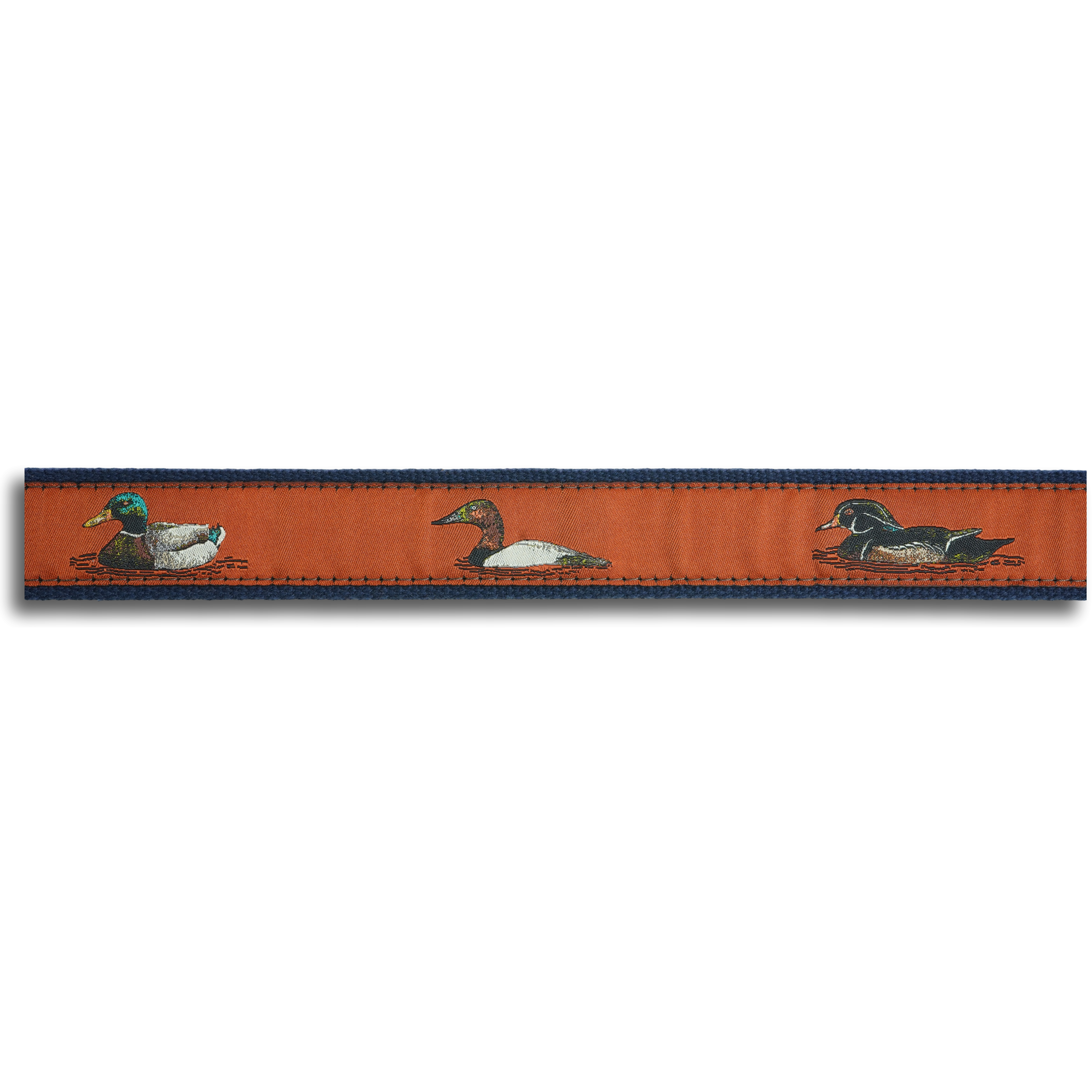 Burnt Sienna Ducks Leather Tab Belt