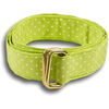 Lime Green with White Polka Dots Ribbon Belt