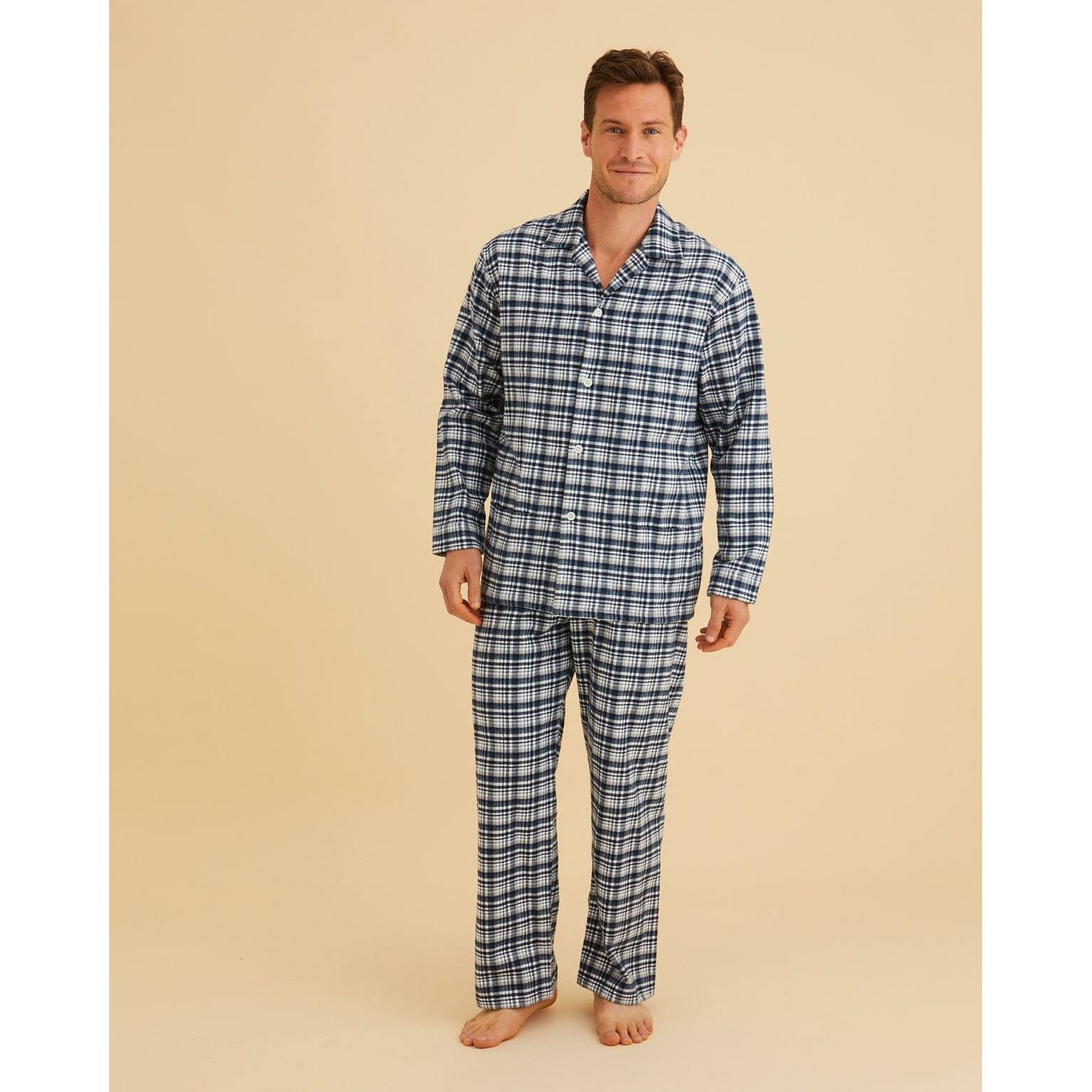Men’s Brushed Cotton Flannel Pyjamas