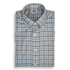 Light Blue and Navy Check Flannel Sport Shirt