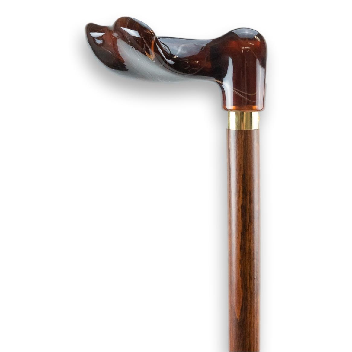 Palm Grip Molded Handle with Cherry Shaft Cane