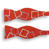 Orange Square Patterned Silk Bow Tie
