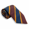 Maroon, Navy, and Gold Reppe Stripe Silk Tie