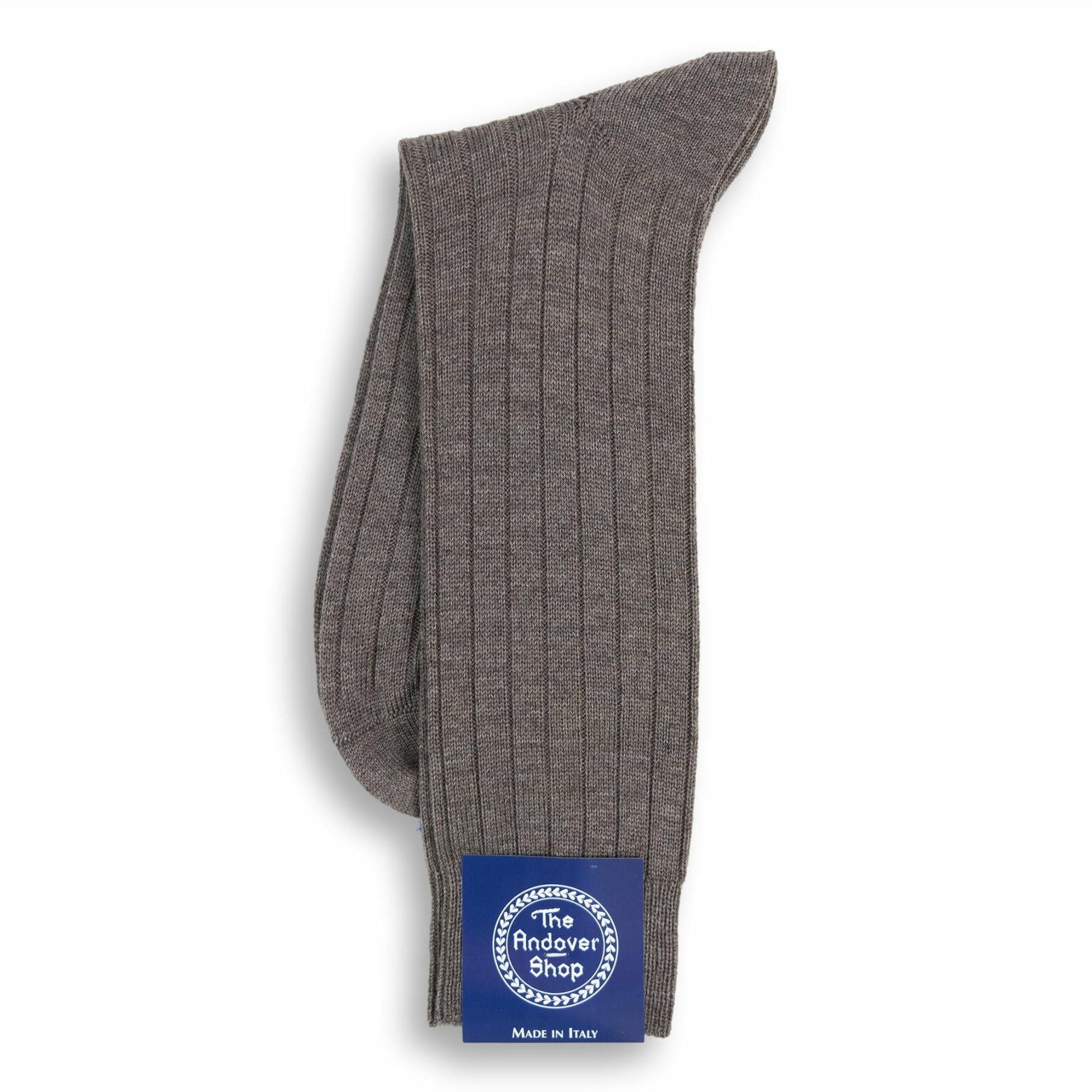 Mid-calf Ribbed Wool Dress Socks