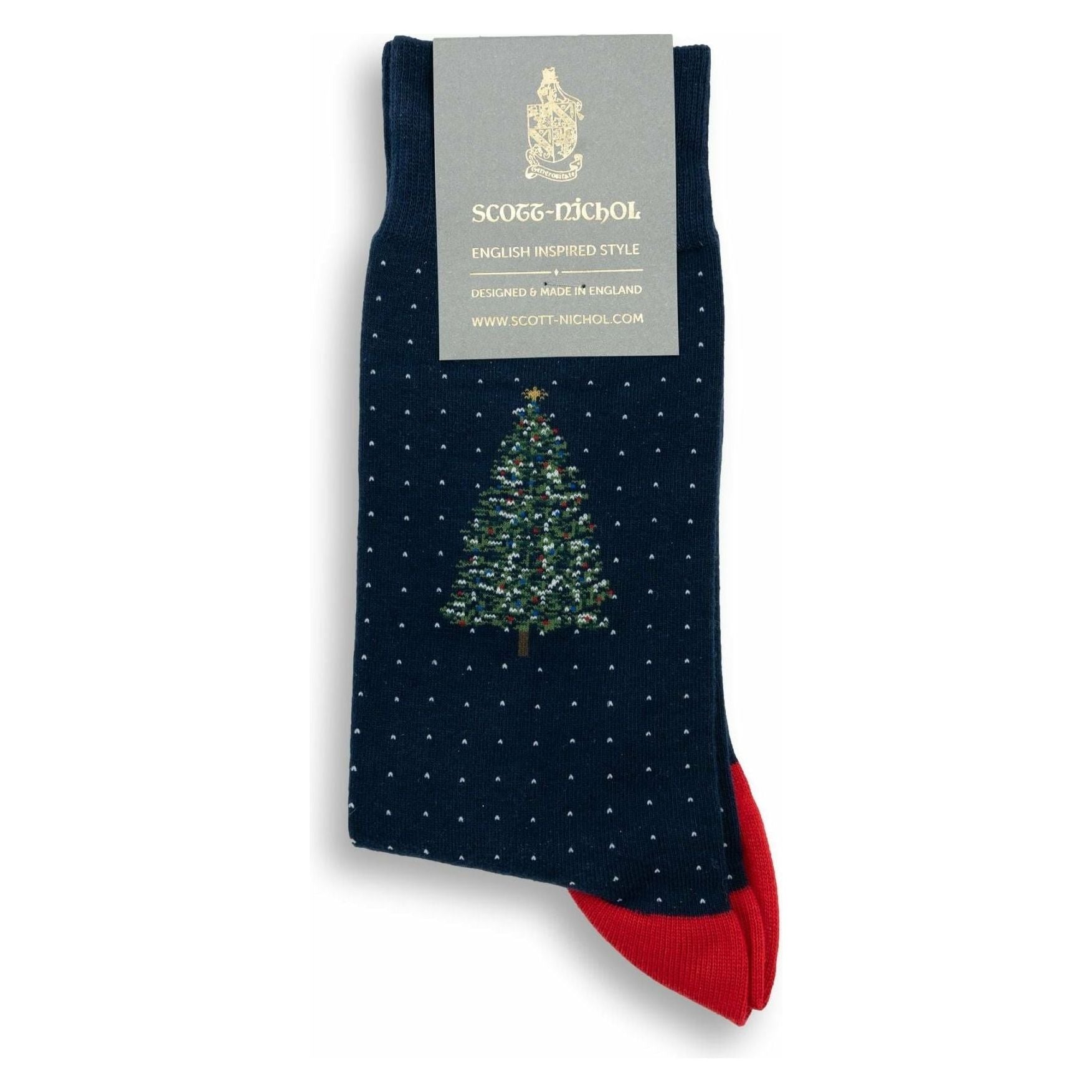 Spruce Christmas Tree Mid-Calf Dress Sock