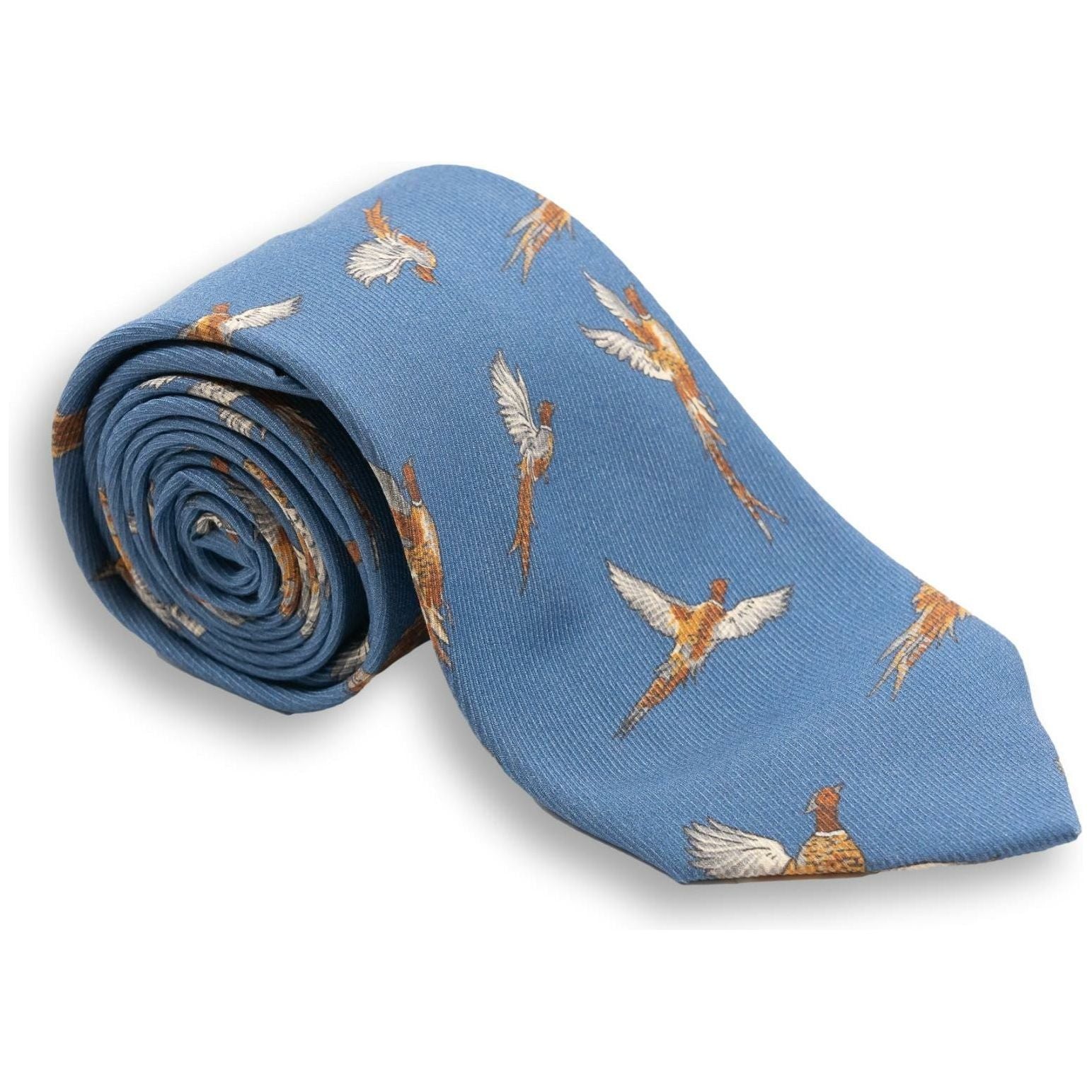 Pheasant Silk Print Tie