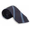Silver, Blue, and Purple Woven Repp Silk Tie
