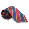 Maroon, Navy, and Gold Silk Repp Stripe Tie