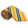 Sun Yellow, Navy, Sky Blue Silk Stripe Tie