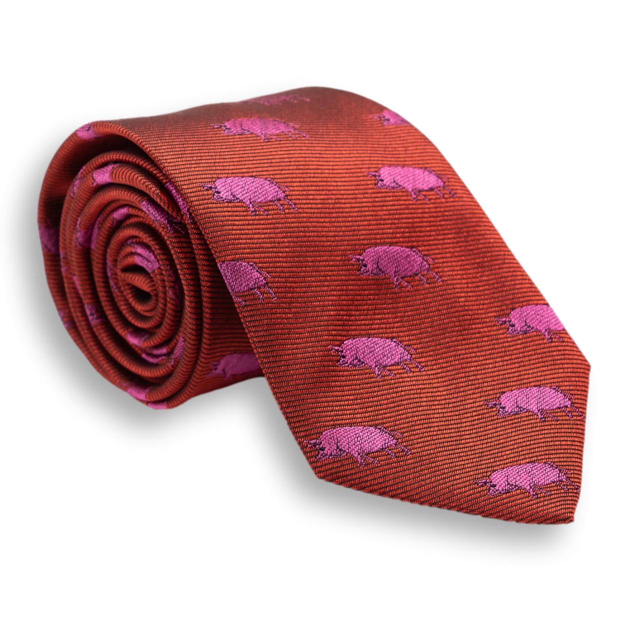 Pig Silk Woven Tie