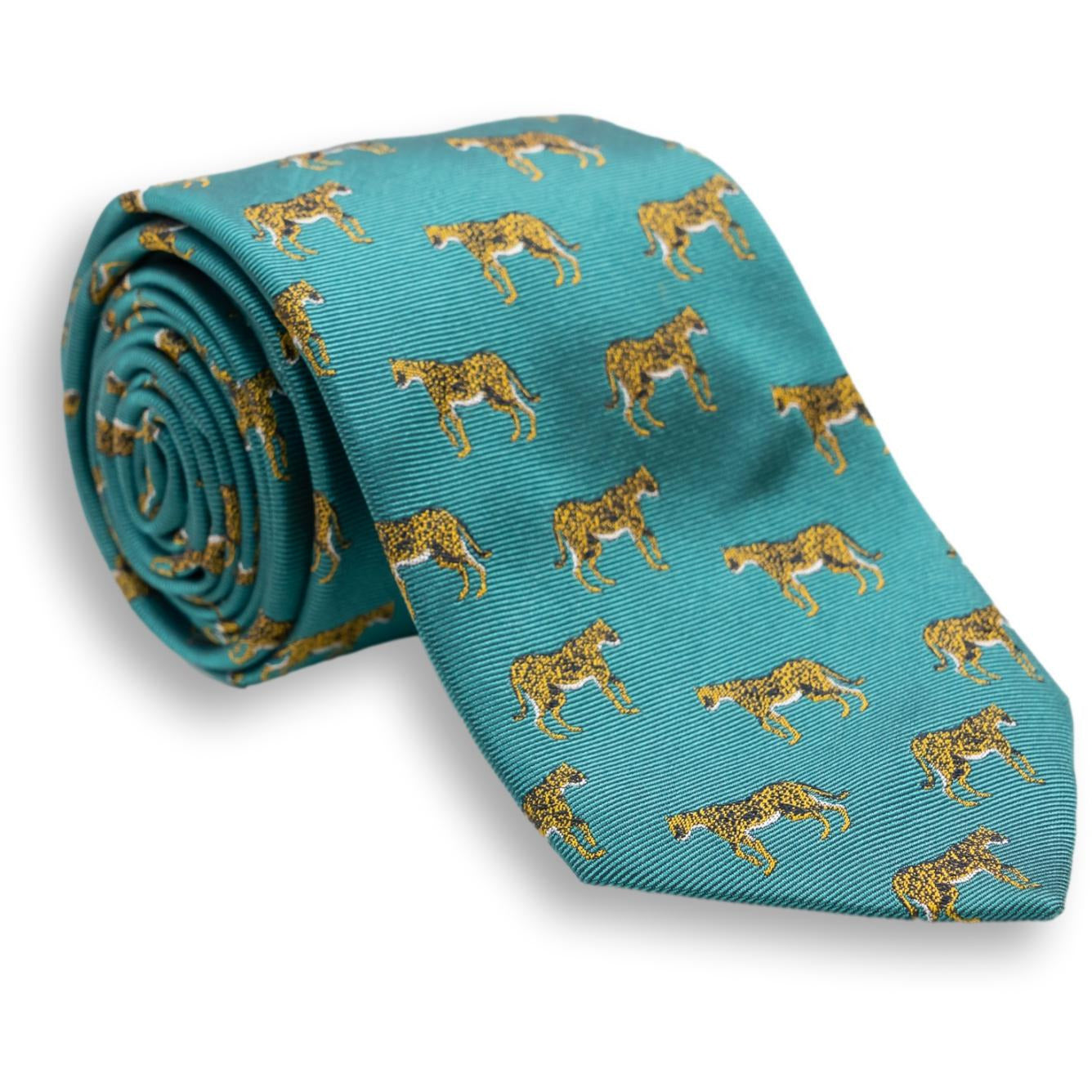 Cheetah Silk Woven Tie