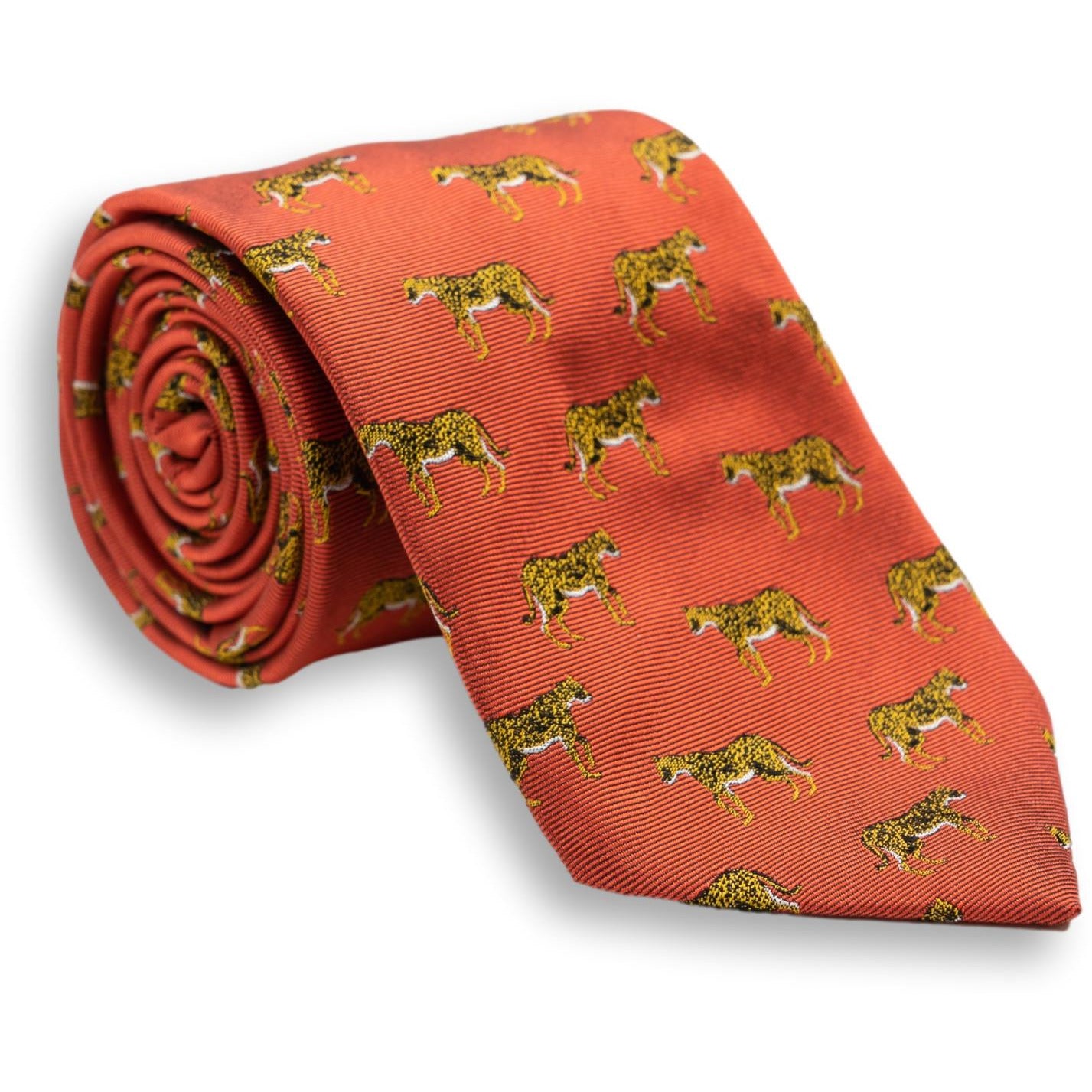 Cheetah Silk Woven Tie