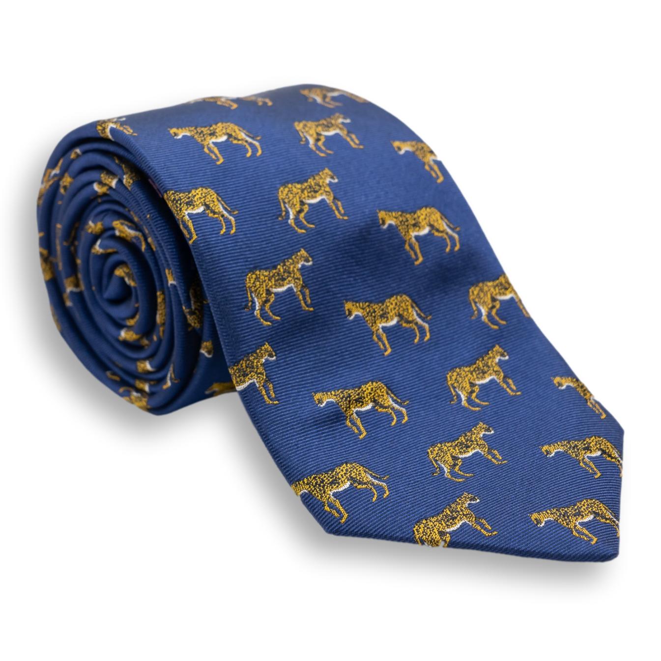 Cheetah Silk Woven Tie