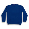 Navy Wool Crewneck with Red Tipping