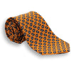 Burnt Orange with Multicolored Paisley Irish Poplin Tie