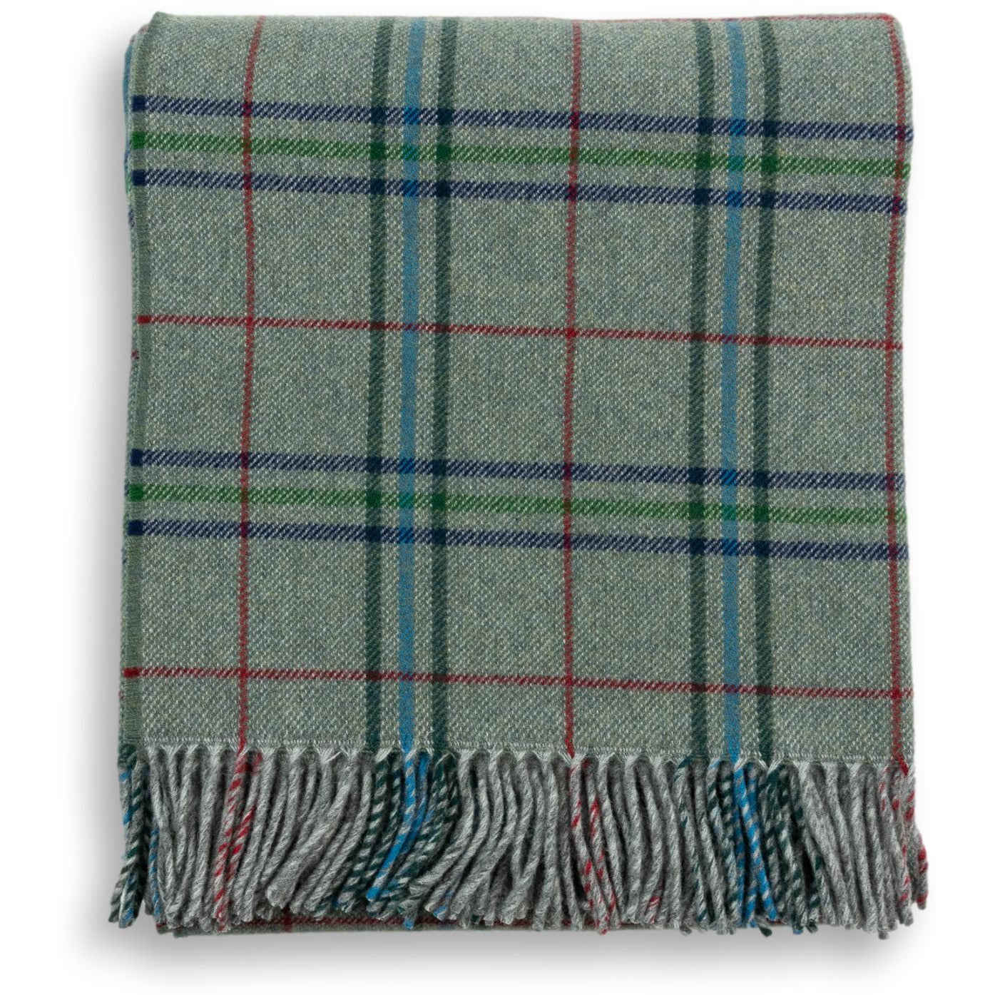 Multicolored Plaid 100% Lambswool Blanket