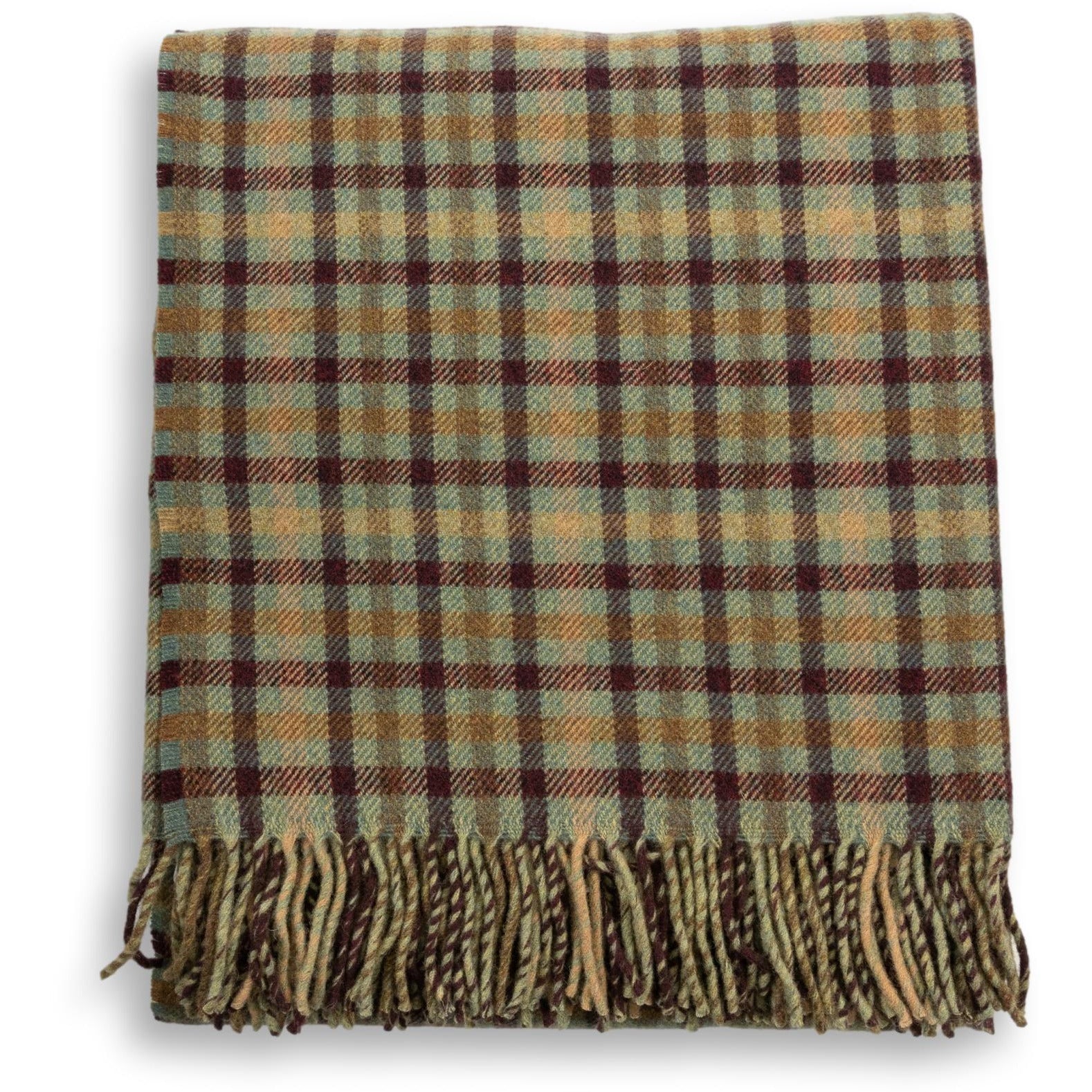 Multicolored Gun Club Check 100% Lambswool Blanket