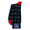 Candy-cane, Holly, and Robin Midcalf Dress Sock