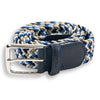 Blue Multi-Colored Stretch Web Belt