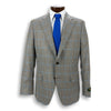 Tan Check with Sky Blue Windowpane Wool, Silk, and Linen Loro Piana Sport Coat