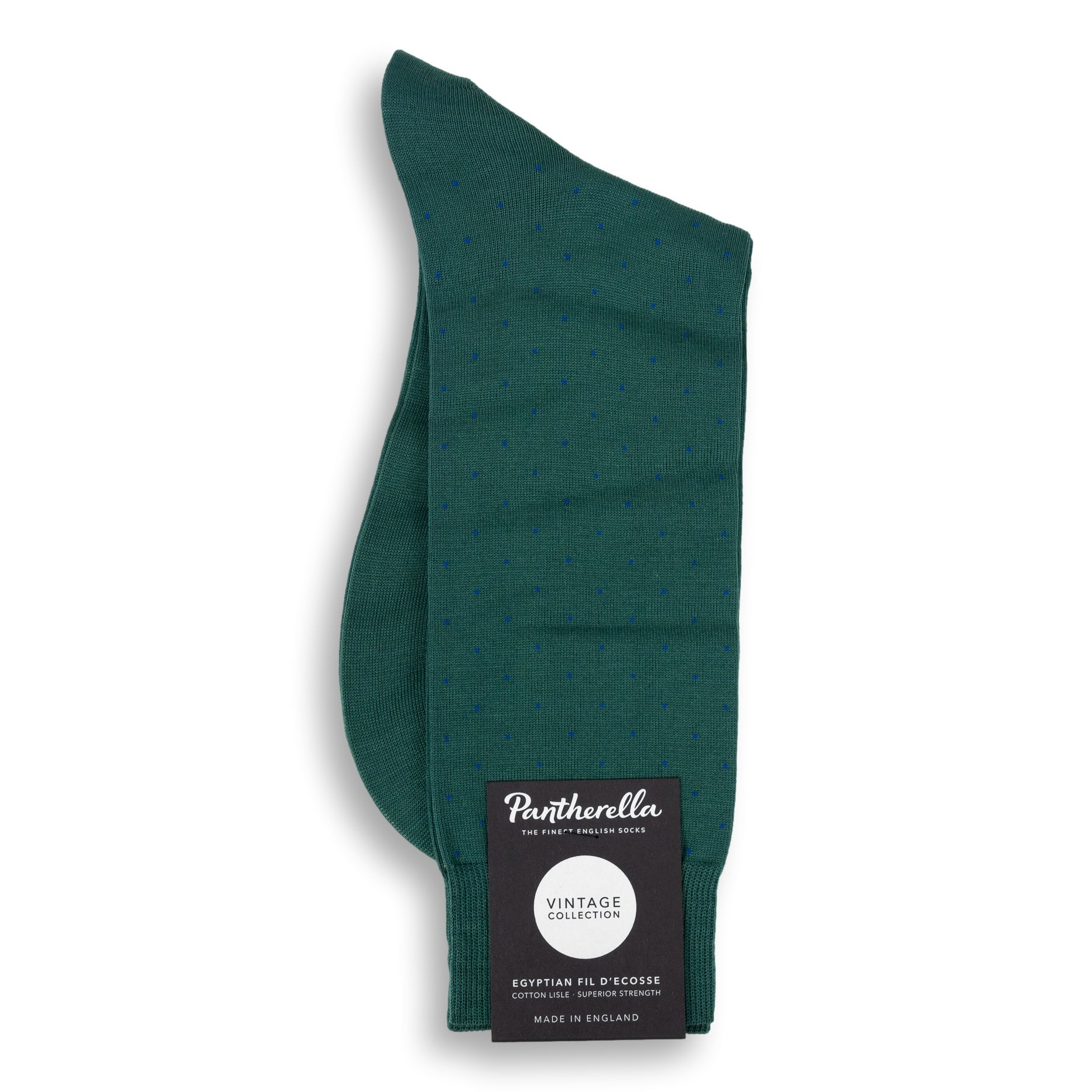 Gadsbury Pin Dot Cotton Mid-Calf Dress Sock