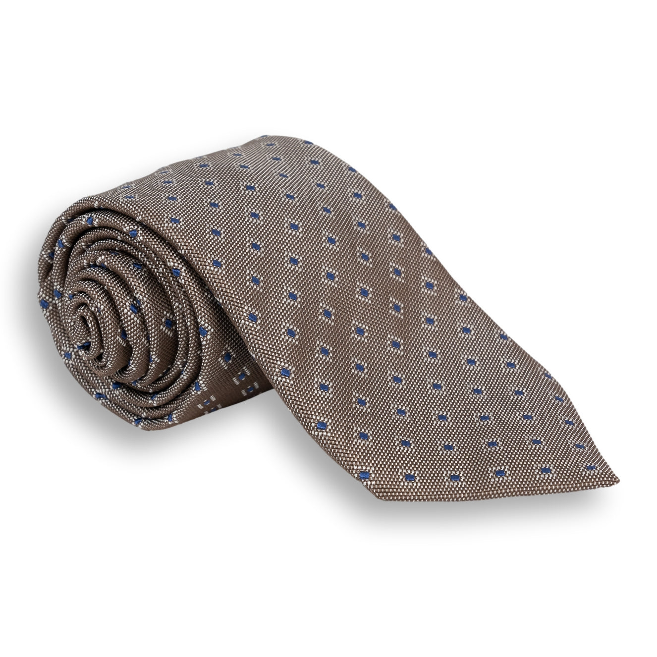 Basket Weave Abstract Diamond Silk Woven Tie