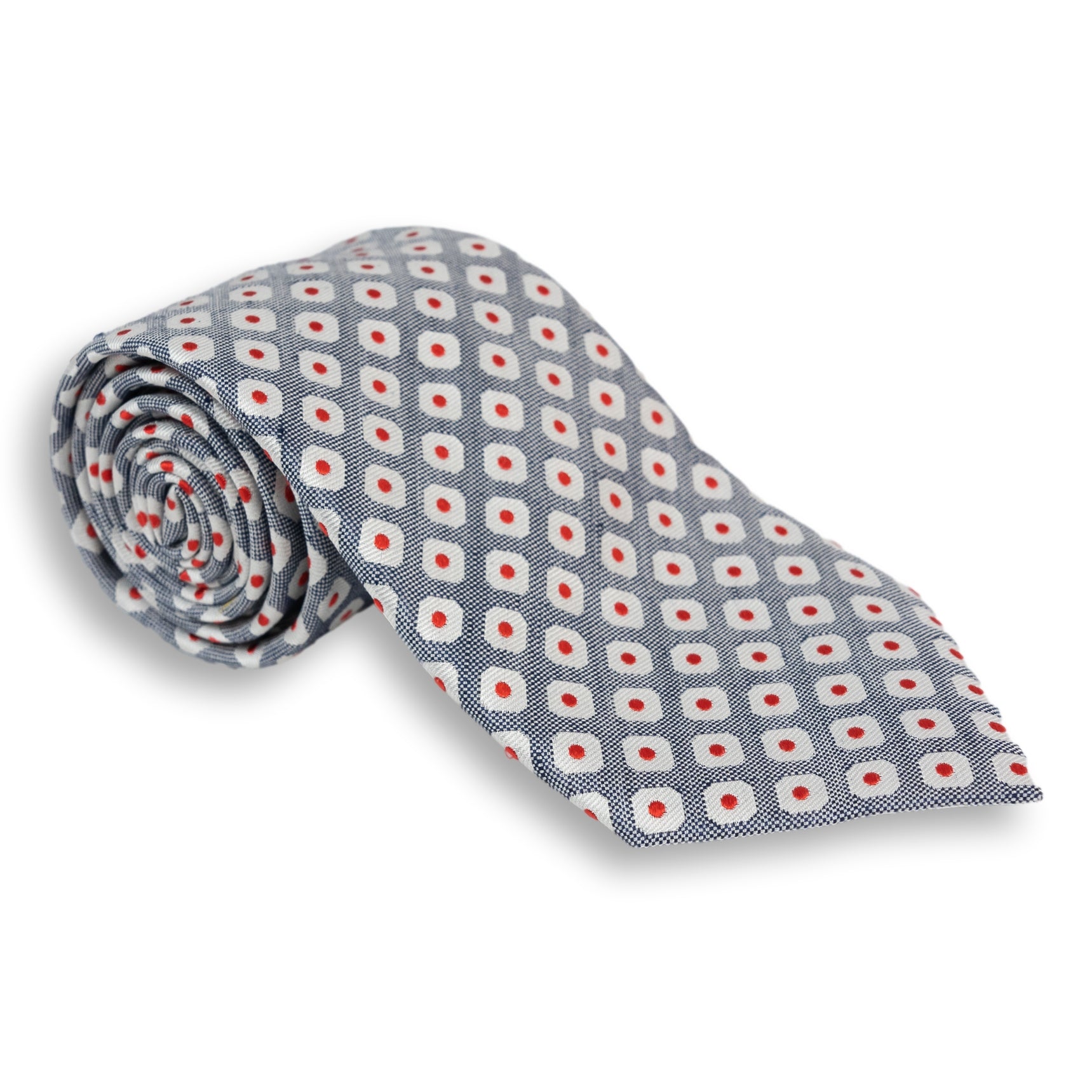 Diamond and Dot Silk Woven Tie