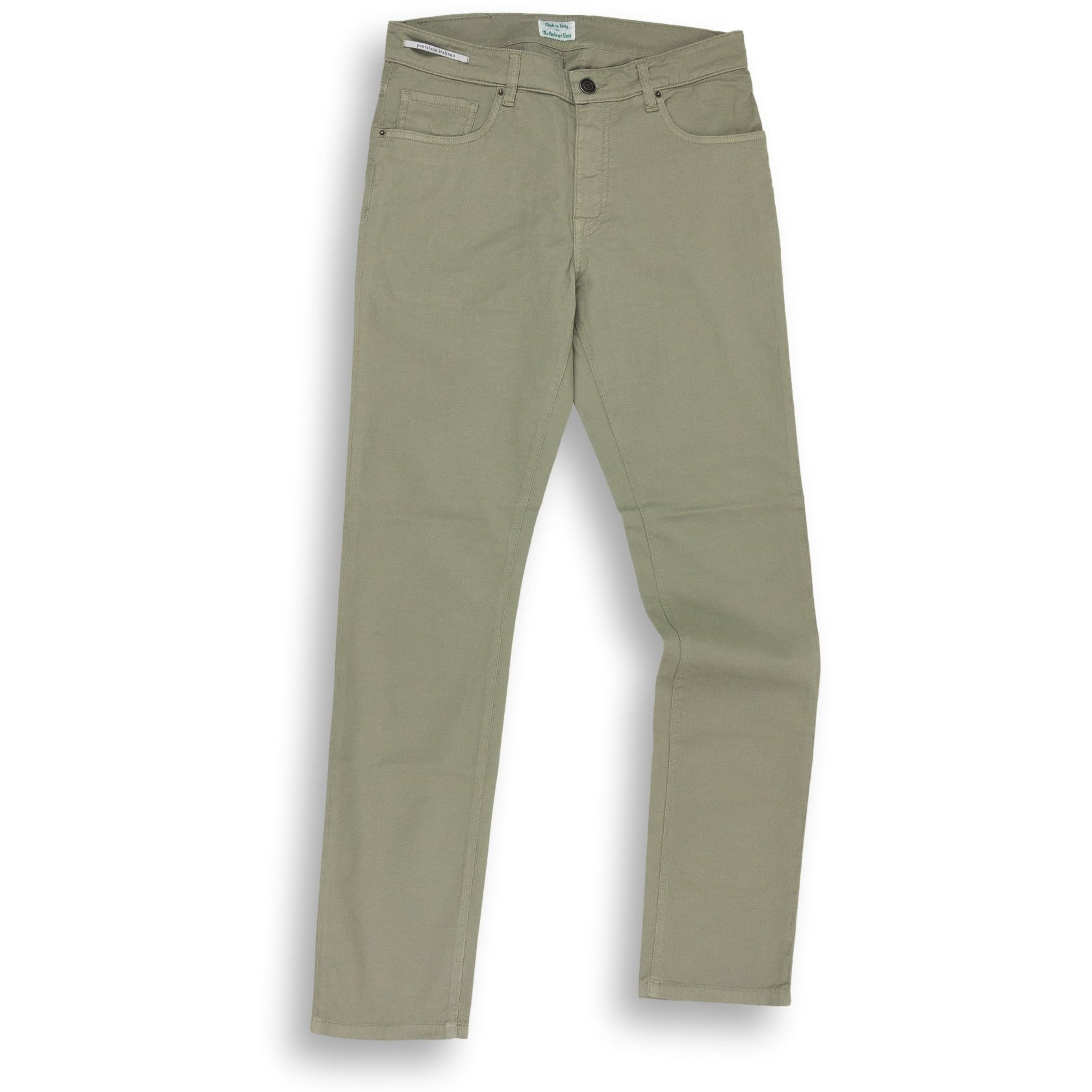 5-Pocket Linen and Cotton Blend Trouser