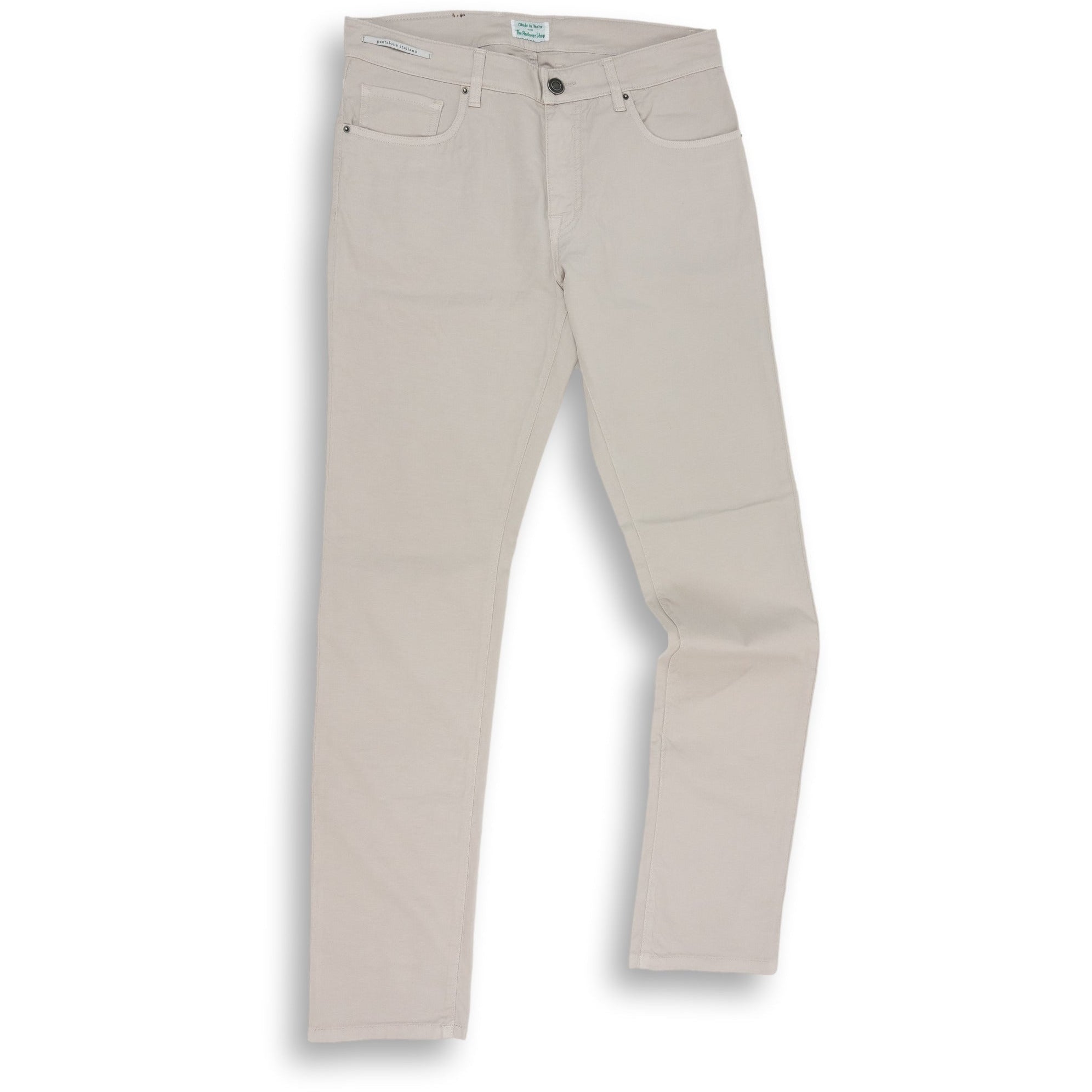 5-Pocket Linen and Cotton Blend Trouser