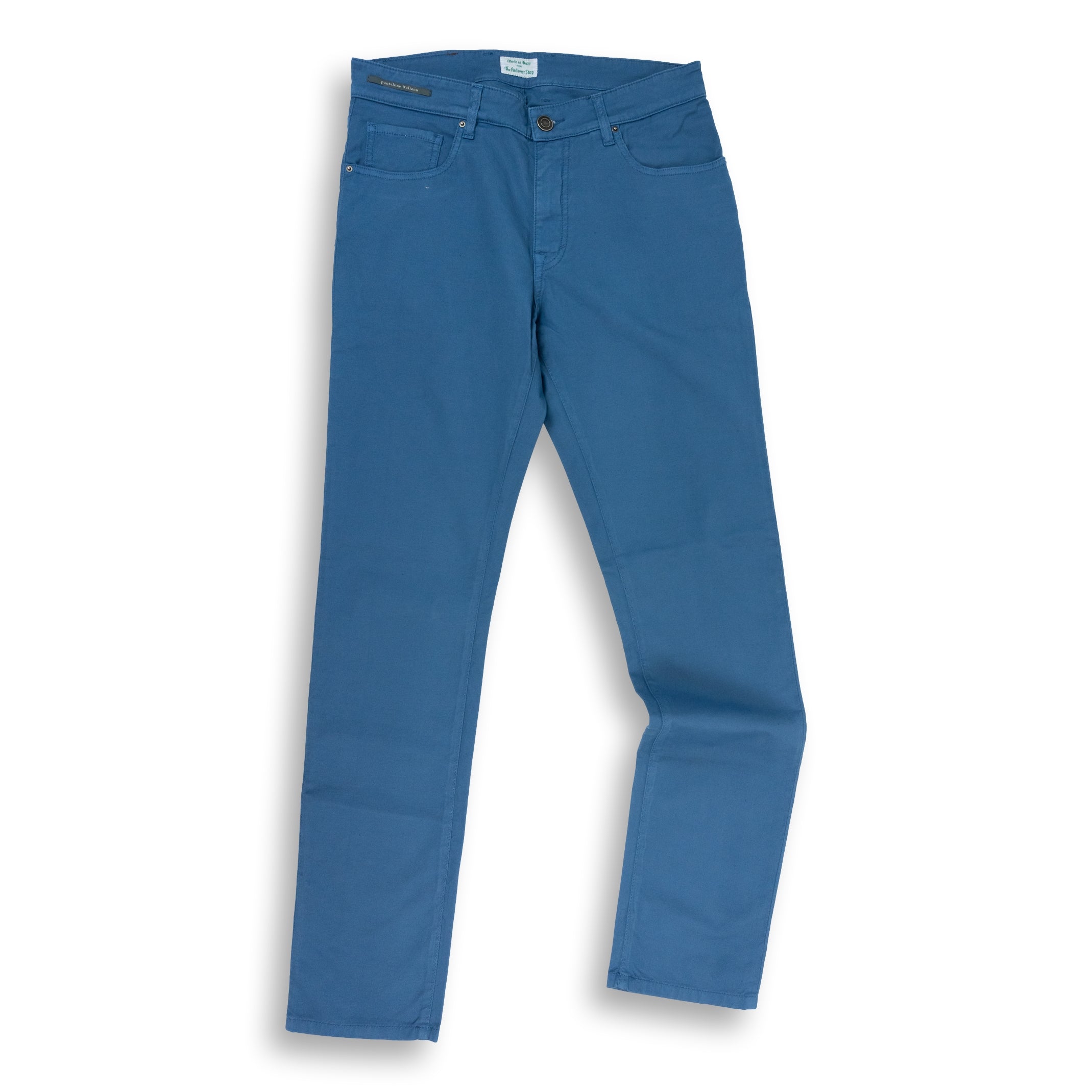 5-Pocket Linen and Cotton Blend Trouser