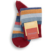 Linen Cotton Blend Tonal Stripe Over-the-Calf Dress Socks