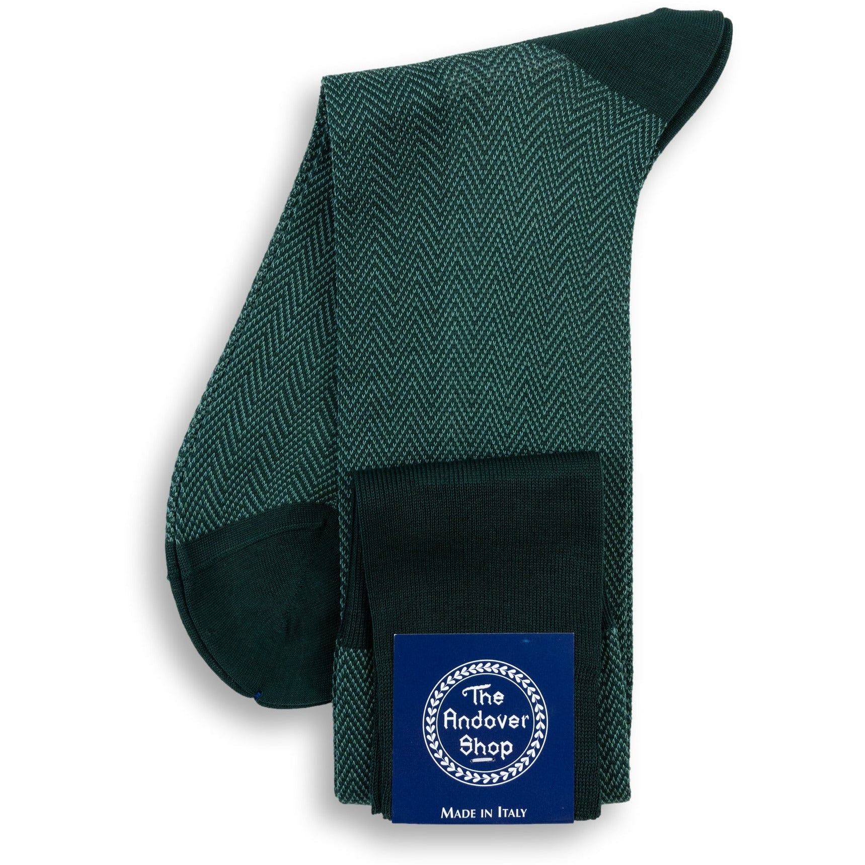 Over-the-Calf Cotton Herringbone Dress Sock – The Andover Shop