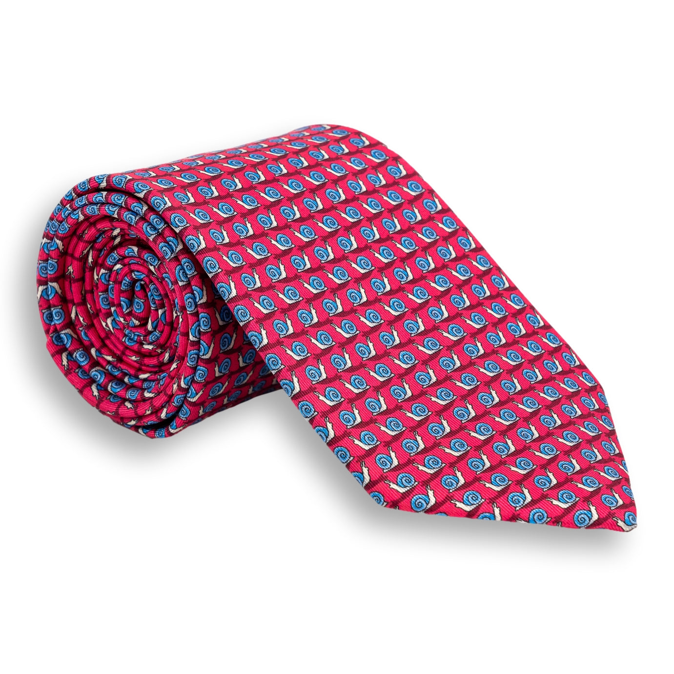 Snail Pattern Silk Print Tie