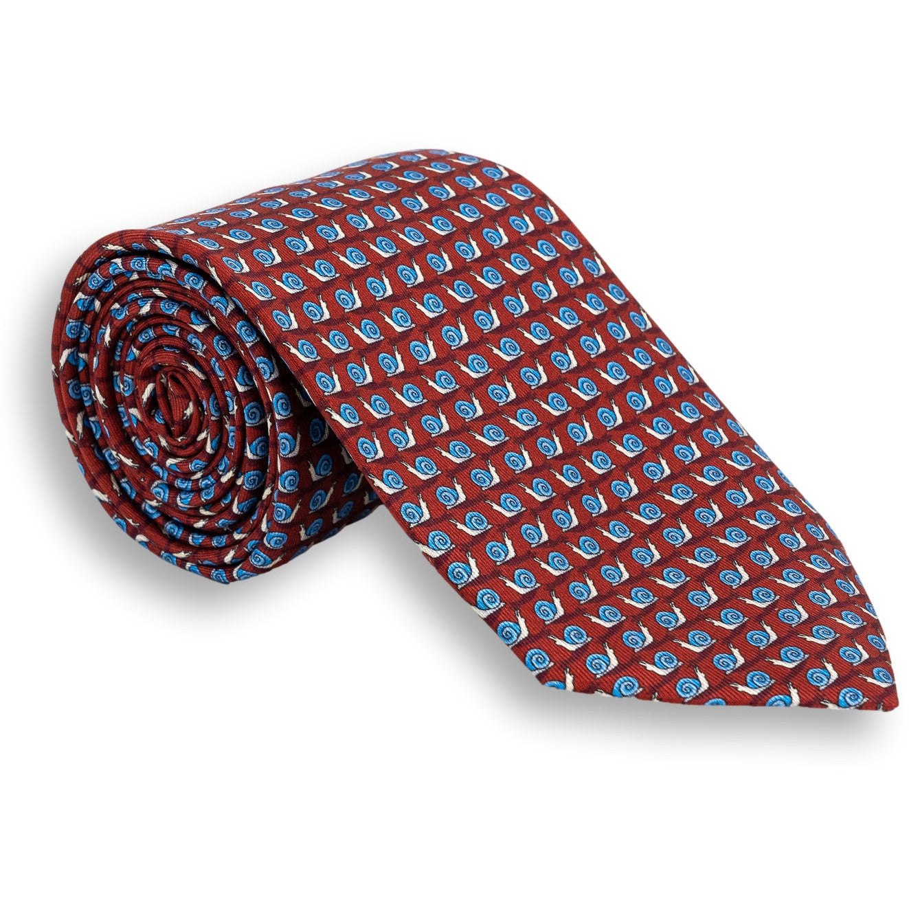 Snail Pattern Silk Print Tie
