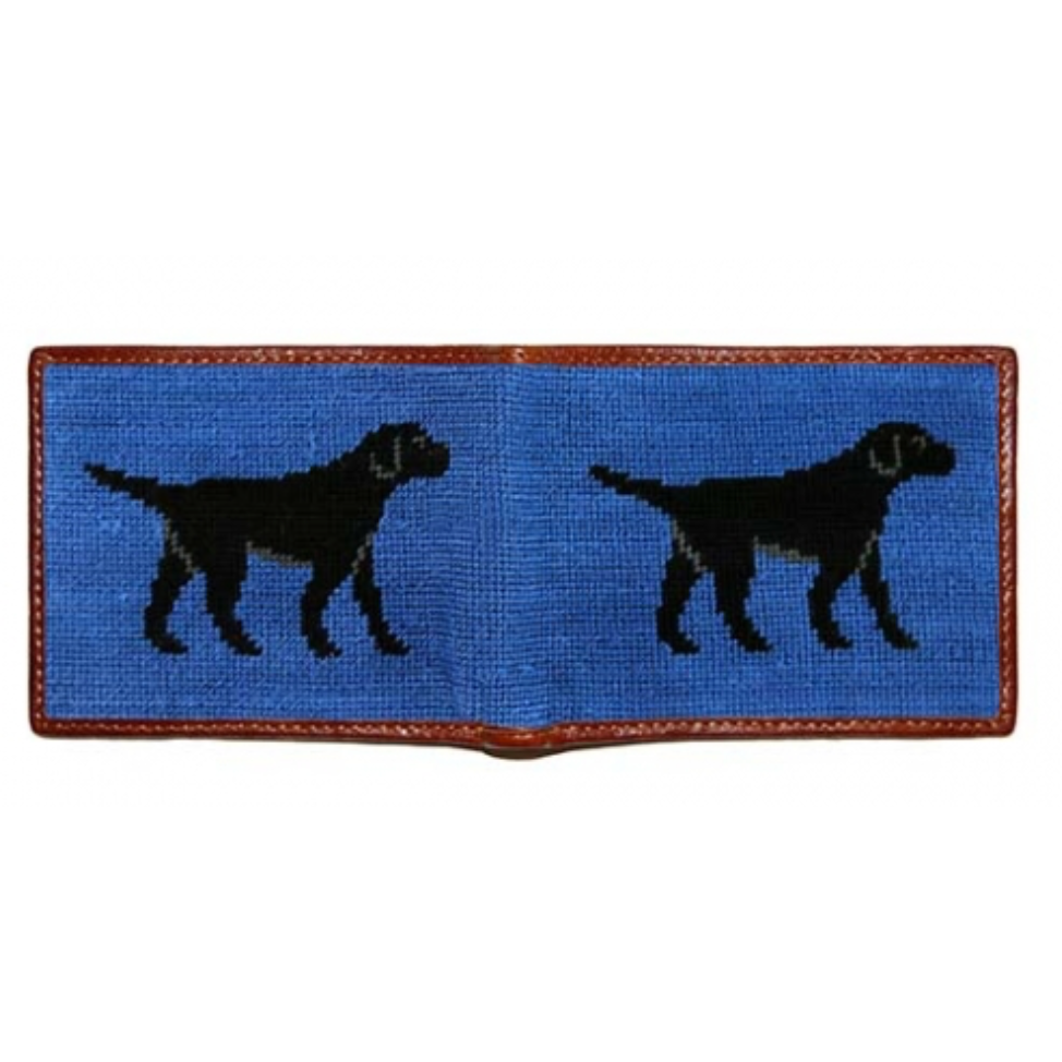 Black Lab Needlepoint Bi-Fold Wallet