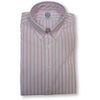 Pink Alternating Stripe Button Down Sport Shirt