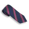 Navy with Brown and Magenta Repp Stripe Tie
