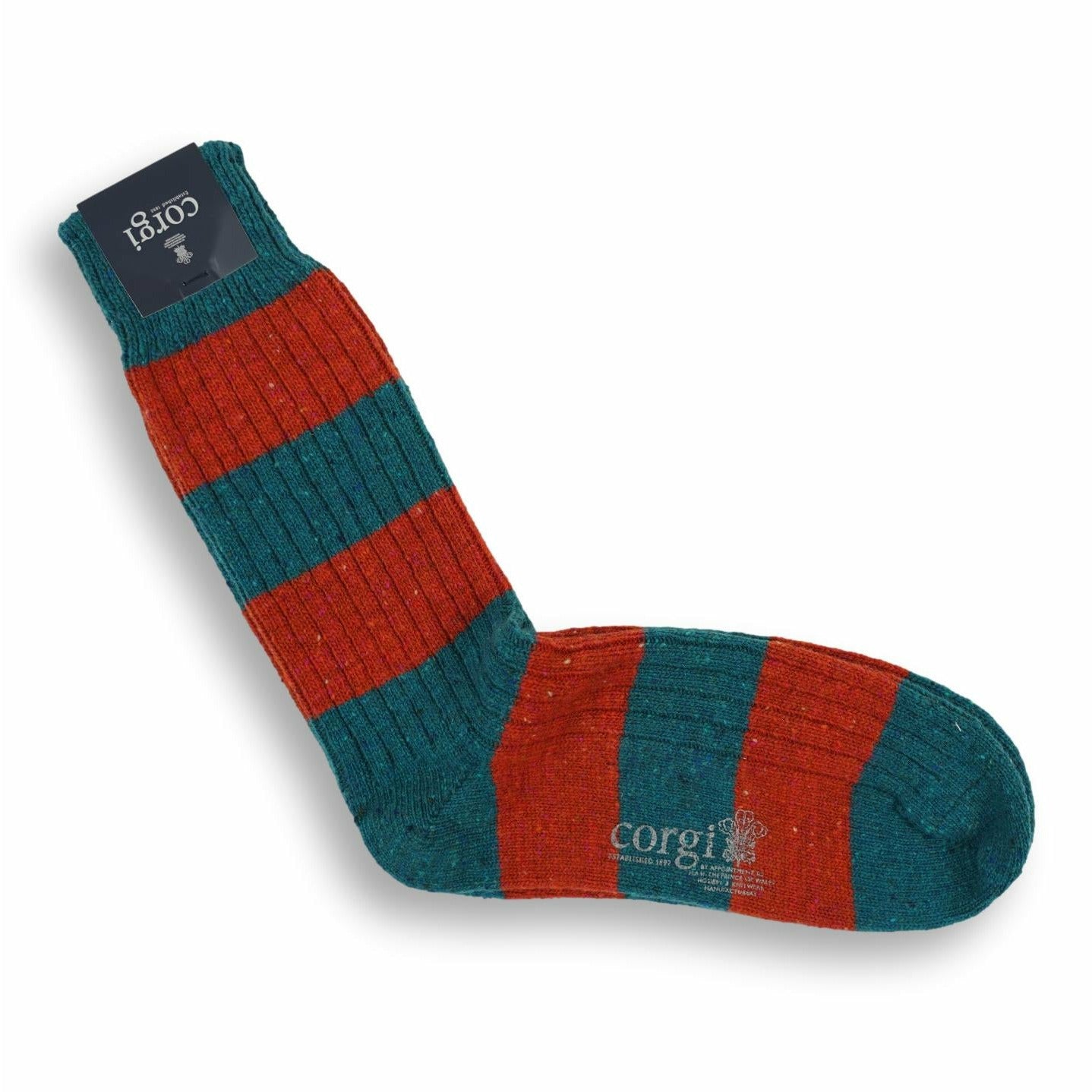 Rugby Stripe Donegal Wool Sock