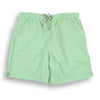 Aqua and Yellow Wave Print Swim Trunk