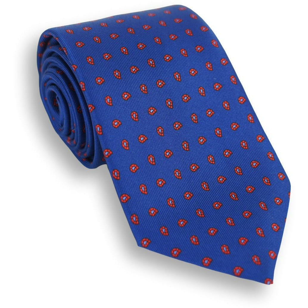 Mini Paisley Pattern Motif Silk Tie