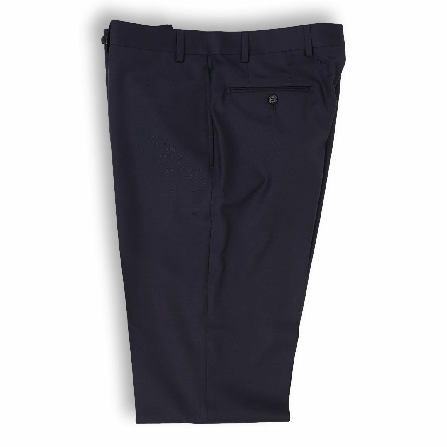 Two Button Side Vent Navy Suit