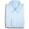 Blue End on End Spread Collar Shirt