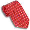 Red Silk Oars Patterned Tie