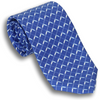 Blue Silk Oars Patterned Tie
