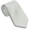 Pale Grey Silk Small Square Patterned Tie