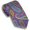 Fuchsia Silk Paisley Patterned Tie