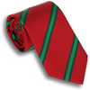 Red and Forest Green/Grass Green Stripe Tie